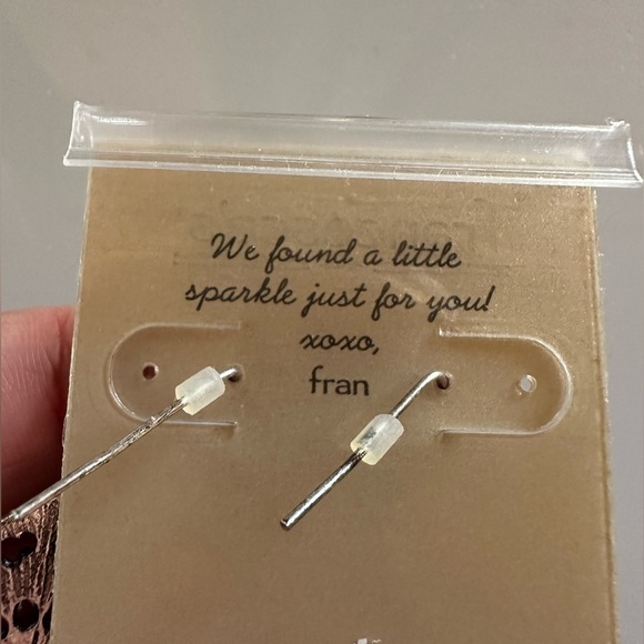 Francesca's Collections Pink and Silver Earrings - Picture 3 of 4